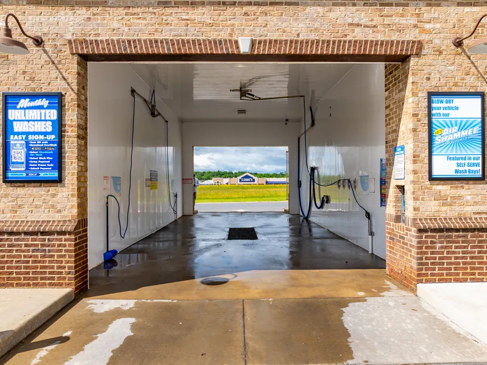 Brushless touch free automatic wash bay at Woodstock Car Wash