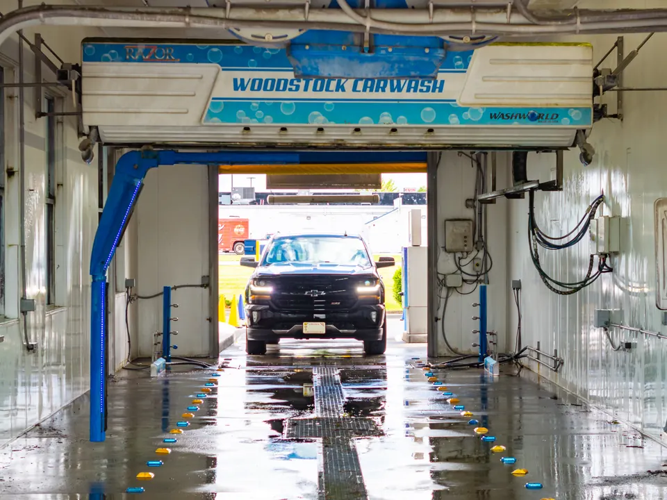 Touch free automatic wash bay at Woodstock Car Wash